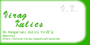 virag kulics business card